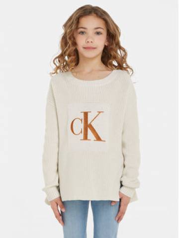 Calvin Klein Jeans Светр Monogram IG0IG02259 Écru Regular Fit Calvin Klein Jeans Светр Monogram IG0IG02259 Écru Regular Fit