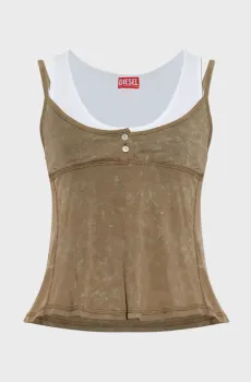Женский бежевый топ T-OLISSE Бежевый XS Diesel A20232 0EPCU