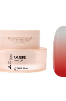 Омбре гель для ногтей Nails Molekula Professional Ombre Paint Gel, OP05 Red, 2.5 г