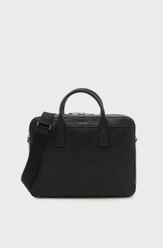 Мужская черная сумка для ноутбука XL EMBLEM AOP Черный ONESIZE Calvin Klein LV04D3329G