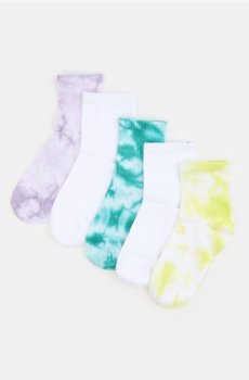 Шкарпетки з ефектом tie-dye 5 пар - різнобарвний
