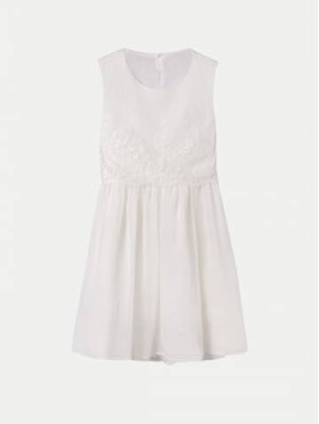 Mayoral Елегантне плаття 6944 Écru Regular Fit