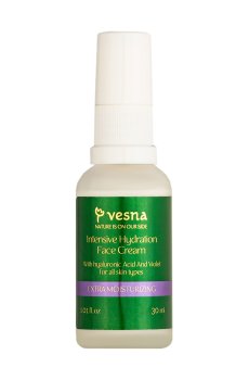 Крем для лица Vesna Intensive Hydration Face Cream для всех типов кожи, с гиалуроновой кислотой и фиалкой, 30 мл