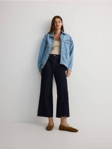 Reserved - Джинси wide leg з прошиванням - темно-синій - YS052-59J Reserved - Джинси wide leg з прошиванням - темно-синій - YS052-59J