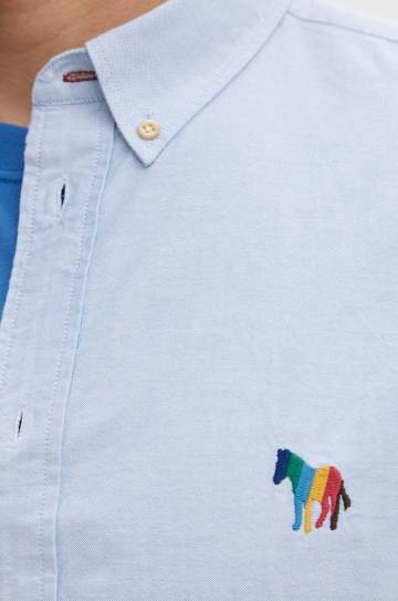 Хлопковая рубашка PS Paul Smith мужская regular классический воротник M2R.599R.N21846 Хлопковая рубашка PS Paul Smith мужская regular классический воротник M2R.599R.N21846