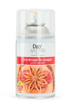 Сменный баллон для автоматического аэрозольного освежителя воздуха domo Dry Aroma Сухие ягоды и сандал, 250 мл