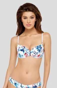 Женский белый лиф от купальника с узором Белый 36B MARC&ANDRE L2001-Y-672