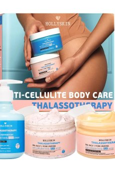 Набор для ухода за телом Hollyskin (охлаждающий крем, 250 мл + разогревающий скраб, 250 мл + разогревающее обертывание, 250 мл)