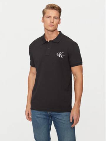 Calvin Klein Jeans Поло Monologo J30J325664 Чорний Regular Fit Calvin Klein Jeans Поло Monologo J30J325664 Чорний Regular Fit