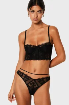 Женские черные трусики-танга AUDACIEUSE Черный L Etam 6547103