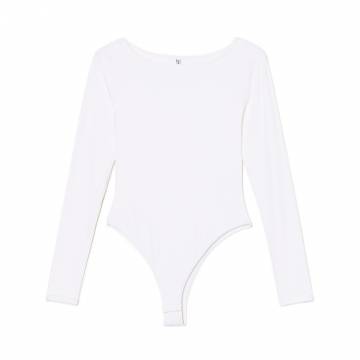 Cropp - Боді з довгим рукавом - білий Cropp - Боді з довгим рукавом - білий