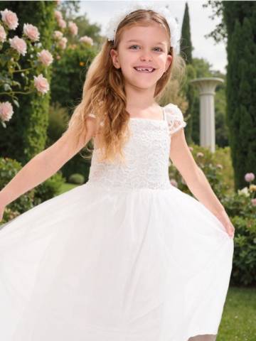 Міні-сукня з металізованою ниткою - білий Міні-сукня з металізованою ниткою - білий