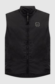 Черный жилет с принтом логотипа