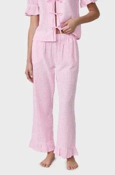 Женские розовые брюки в клетку CORALY Розовый M Etam 6554002