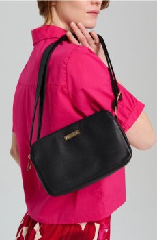 Сумка-месенджер через плече - чорний