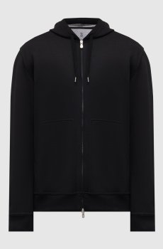 Черная спортивная куртка с хлопком
