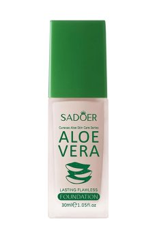Тональный крем для лица Sadoer Aloe Vera Lasting Flawless Foundation, 01 Natural Color, 30 мл