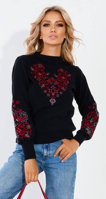 Светри Lemanta Светр із вишивкою 50-52 (11089)110015-823