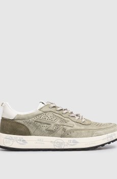 Замшевые кроссовки NOUS цвета хаки