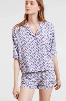 Женская сиреневая рубашка EDEL Сиреневый L Etam 6527758