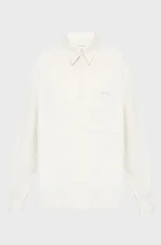 Мужская белая рубашка LS COTTON NYLON RLXD SHIRT JACKE Белый XL Calvin Klein Jeans LV04RC128G