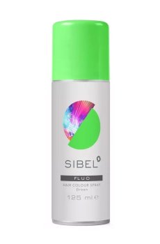 Цветной спрей для волос Sibel Hair Colour Spray Fluo Green, 125 мл