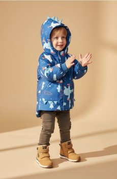 Зимова куртка з каптуром - різнобарвний