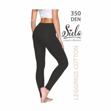 Леггинсы женские Siela Leggings Cotton, 350 DEN, Nero, размер 2 Леггинсы женские Siela Leggings Cotton, 350 DEN, Nero, размер 2