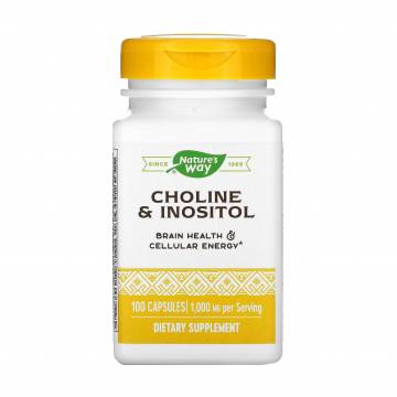 Холин и инозитол Natures Way Choline & Inositol 1000 мг, 100 капсул