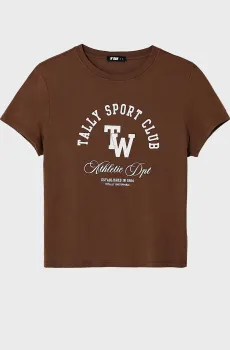Женская коричневая футболка Коричневый XS Tally Weijl STSCOPERLAP