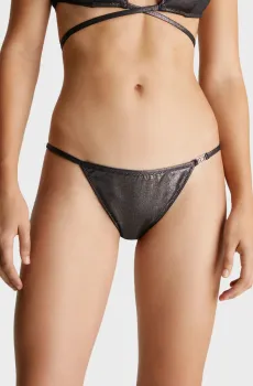 Женские черные трусики от купальника STRING CHEEKY BIKINI Черный M Calvin Klein KW0KW02252