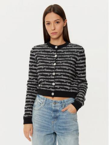 Tommy Jeans Кардиган DW0DW19340 Чорний Slim Fit Tommy Jeans Кардиган DW0DW19340 Чорний Slim Fit