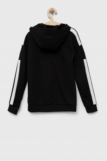 Детская кофта adidas Performance цвет чёрный с капюшоном с аппликацией Детская кофта adidas Performance цвет чёрный с капюшоном с аппликацией