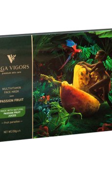 Мультивитаминная тканевая маска для лица Vigor Multivitamin Face Mask Маракуйя, 4*30 г