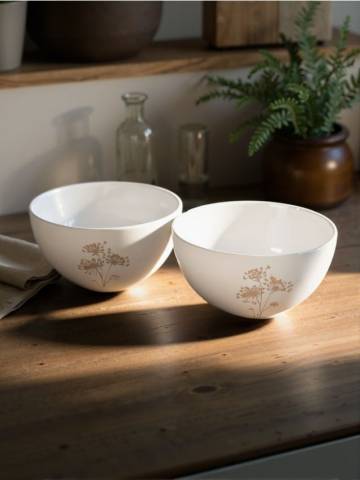 Миски, 2 шт. - кремовий