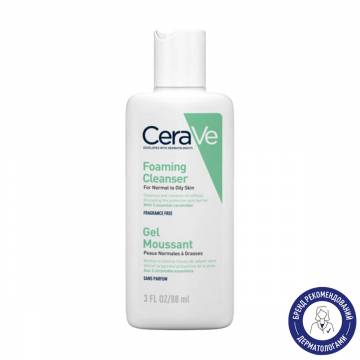 Интенсивно очищающий гель для лица и тела CeraVe Foaming Facial Cleanser для нормальной и жирной кожи, 88 мл Интенсивно очищающий гель для лица и тела CeraVe Foaming Facial Cleanser для нормальной и жирной кожи, 88 мл