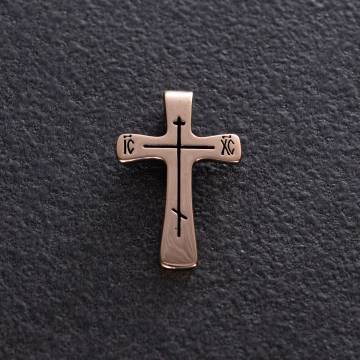 Золотой крестик (чернение) п03248 Золотой крестик (чернение) п03248