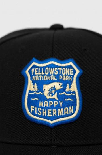 Кепка из смесовой шерсти American Needle Yellowstone National Park цвет чёрный с аппликацией Кепка из смесовой шерсти American Needle Yellowstone National Park цвет чёрный с аппликацией