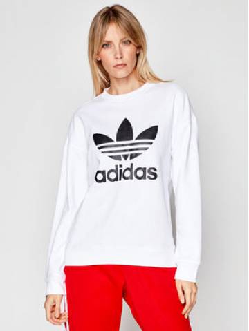 adidas Світшот Trefoil GN2961 Білий Regular Fit adidas Світшот Trefoil GN2961 Білий Regular Fit