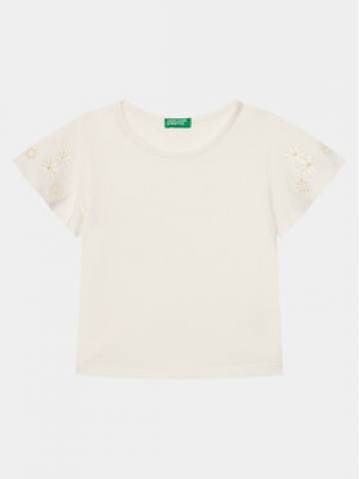 United Colors Of Benetton Футболка 3P4ZC10I4 Écru Slim Fit United Colors Of Benetton Футболка 3P4ZC10I4 Écru Slim Fit