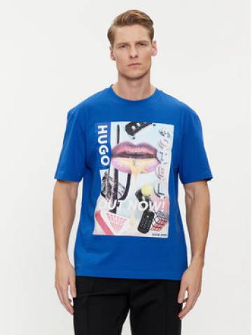 Hugo Футболка Narcado 50513316 Голубий Relaxed Fit Hugo Футболка Narcado 50513316 Голубий Relaxed Fit