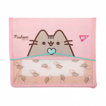 Папка для тетрадей YES Pusheen В5 пластиковая, на резинке (492306) Папка для тетрадей YES Pusheen В5 пластиковая, на резинке (492306)