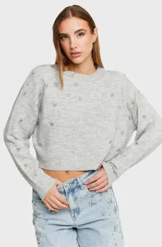 Женский серый джемпер Серый M Tally Weijl SPUACASSANA