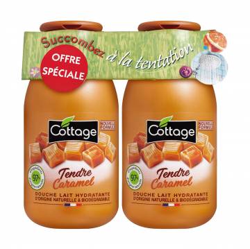 Увлажняющее молочко для душа Cottage Moisturizing Shower Milk, Sweet Caramel, 2*250 мл Увлажняющее молочко для душа Cottage Moisturizing Shower Milk, Sweet Caramel, 2*250 мл