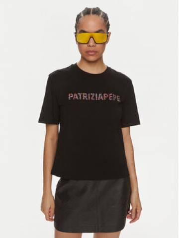 Patrizia Pepe Футболка 2M4389/J089-K103 Чорний Regular Fit Patrizia Pepe Футболка 2M4389/J089-K103 Чорний Regular Fit