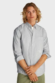 Мужская рубашка в полоску TJM RLX OXFORD CREST Разноцветный S Tommy Jeans DM0DM20882