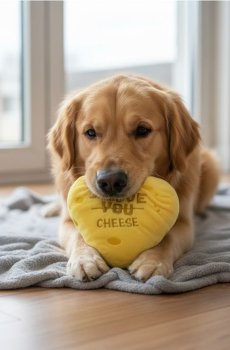 Плюшева іграшка для собаки зі свистком - жовтий