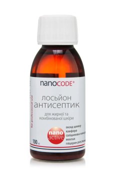 Лосьон NanoCode Антисептик, для жирной и комбинированной кожи лица, 100 мл