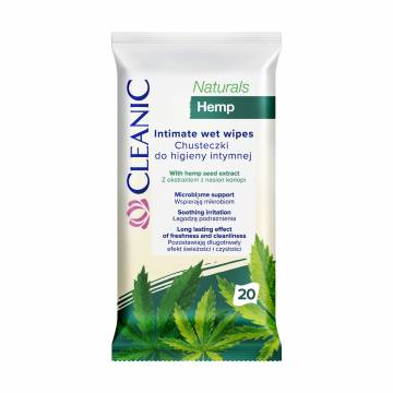Влажные салфетки для интимной гигиены Cleanic Naturals Hemp Intimate Wet Wipes, 20 шт Влажные салфетки для интимной гигиены Cleanic Naturals Hemp Intimate Wet Wipes, 20 шт