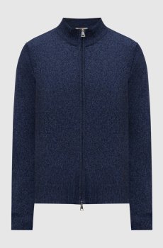 Синий кардиган из шерсти мериноса